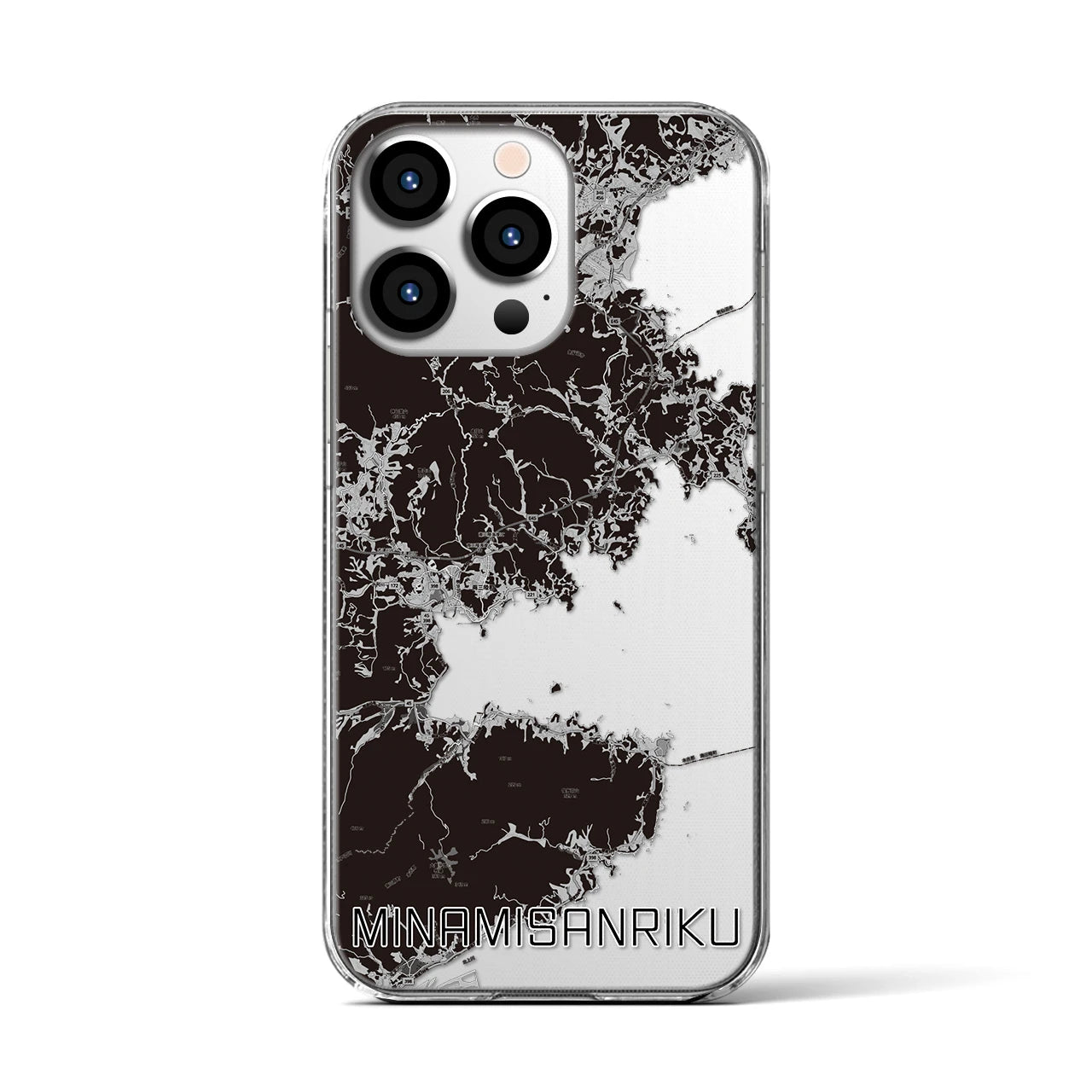 【南三陸(宮城県)】地図柄iPhoneケース(クリアタイプ)