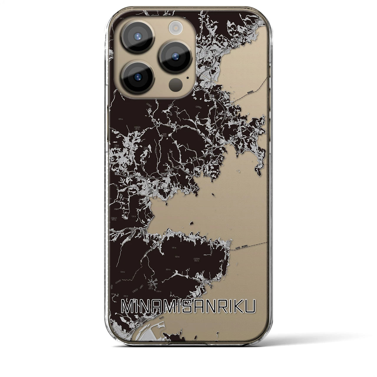 【南三陸(宮城県)】地図柄iPhoneケース(クリアタイプ)