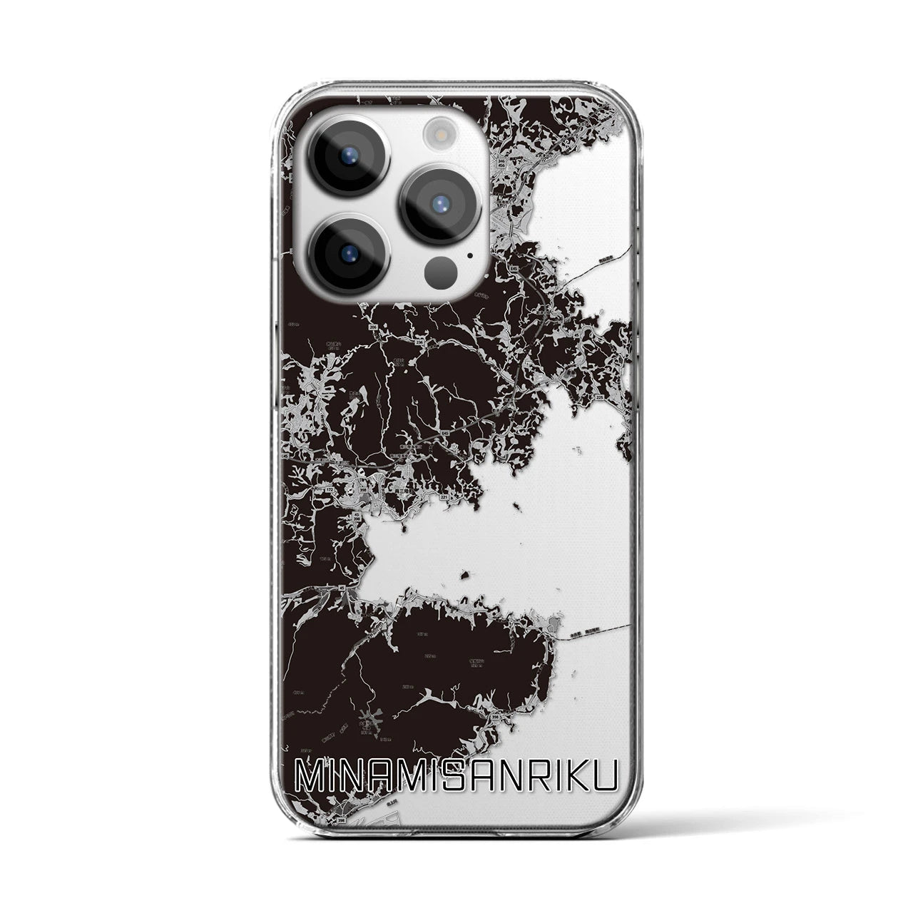 【南三陸(宮城県)】地図柄iPhoneケース(クリアタイプ)