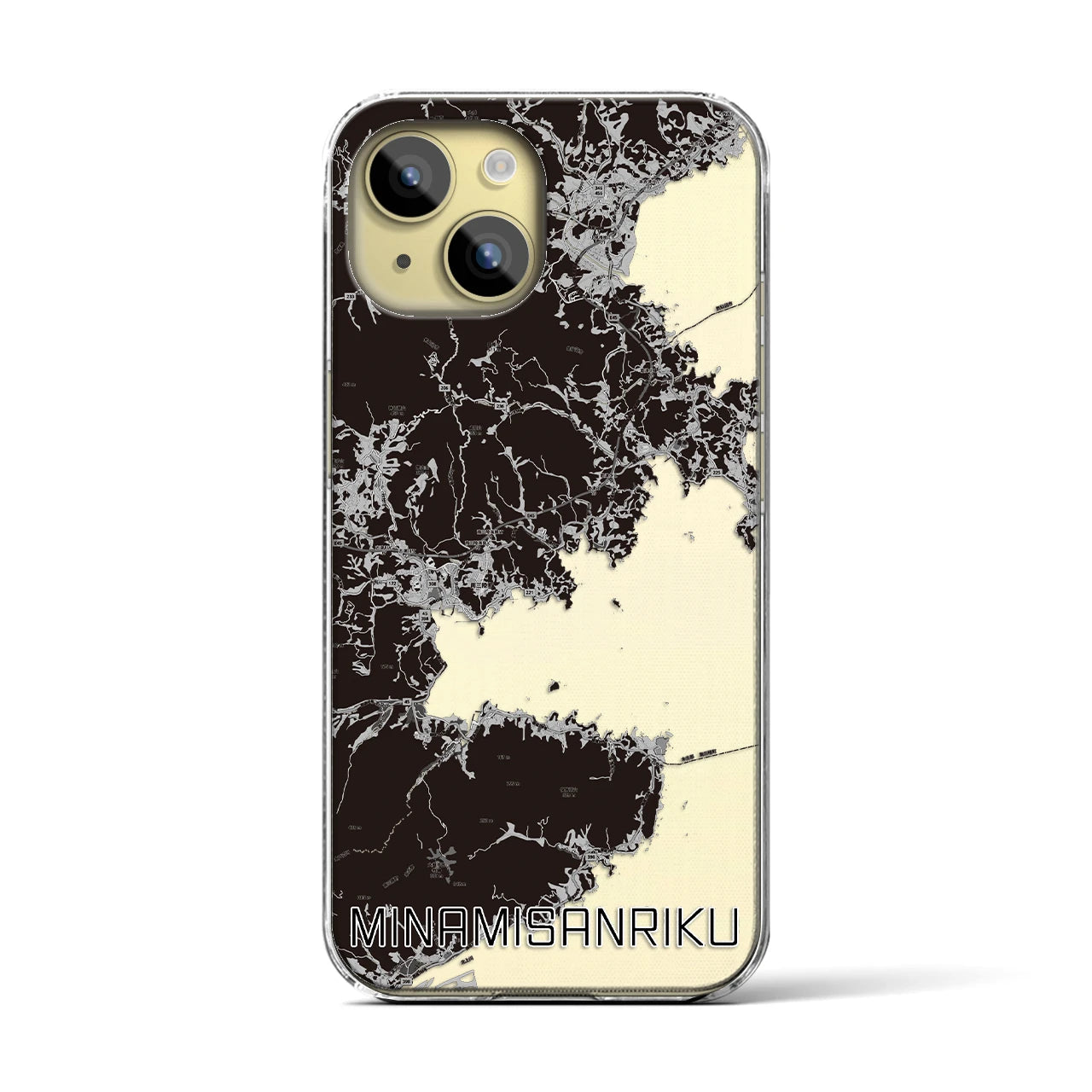 【南三陸(宮城県)】地図柄iPhoneケース(クリアタイプ)