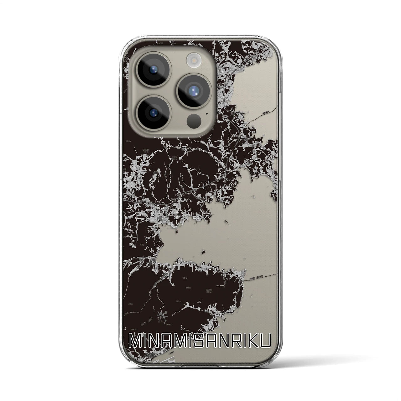 【南三陸(宮城県)】地図柄iPhoneケース(クリアタイプ)
