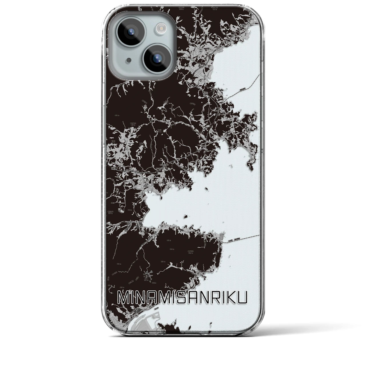 【南三陸(宮城県)】地図柄iPhoneケース(クリアタイプ)