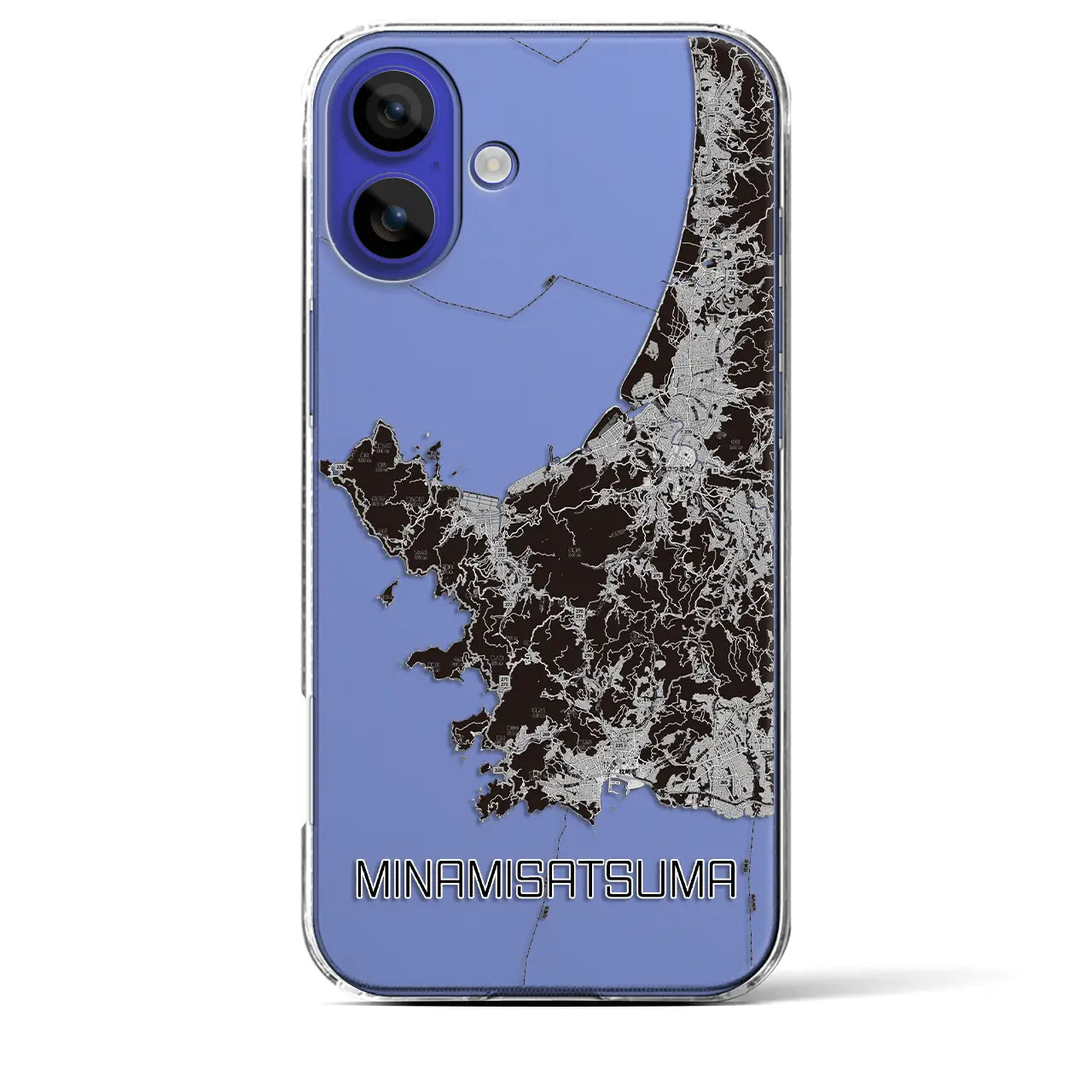 【南さつま(鹿児島県)】地図柄iPhoneケース(クリアタイプ)