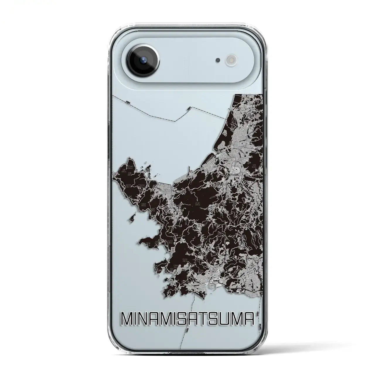 【南さつま(鹿児島県)】地図柄iPhoneケース(クリアタイプ)