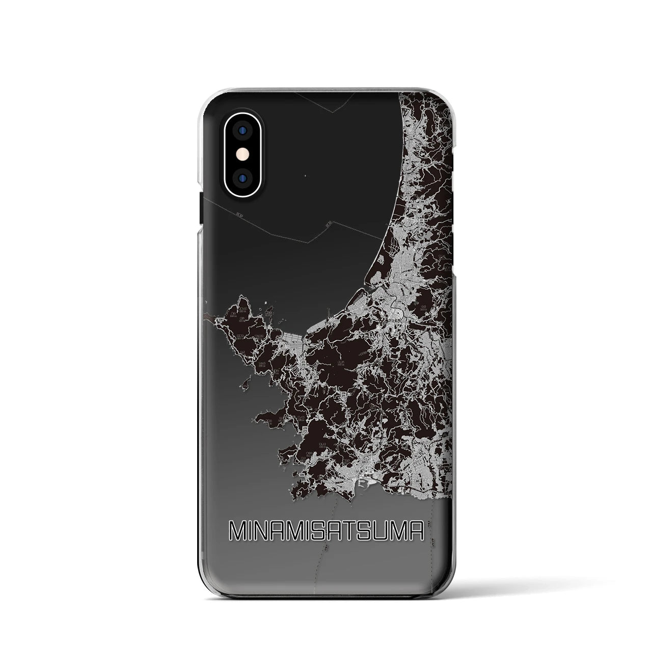 【南さつま(鹿児島県)】地図柄iPhoneケース(クリアタイプ)