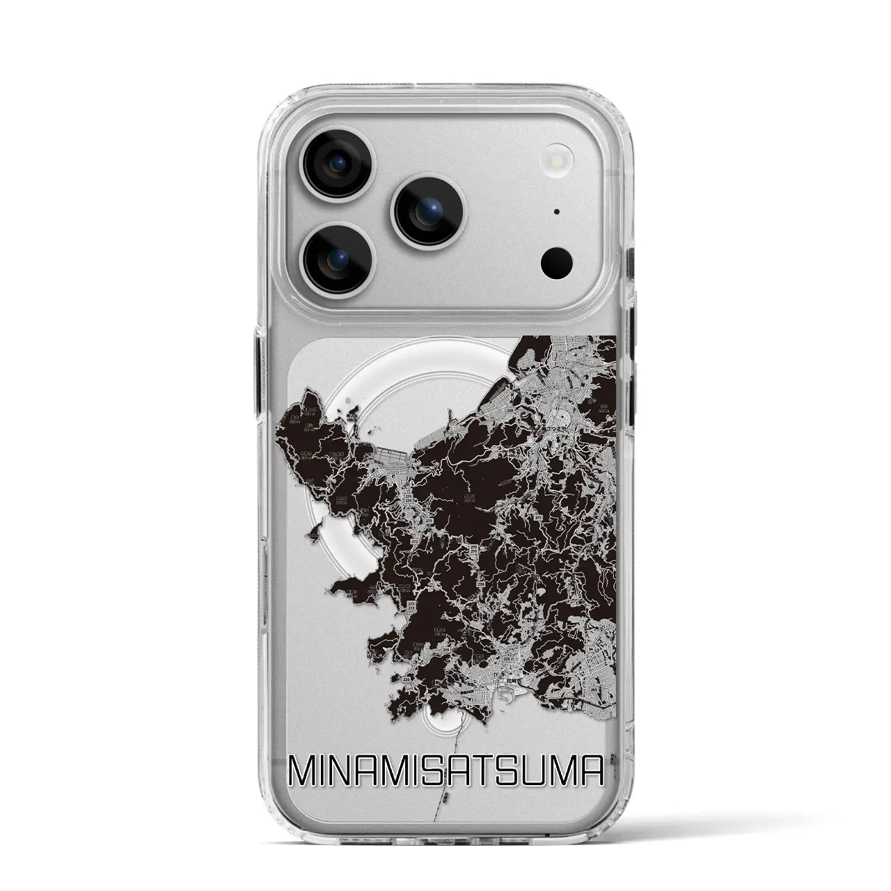 【南さつま(鹿児島県)】地図柄iPhoneケース(MagSafeタイプ)