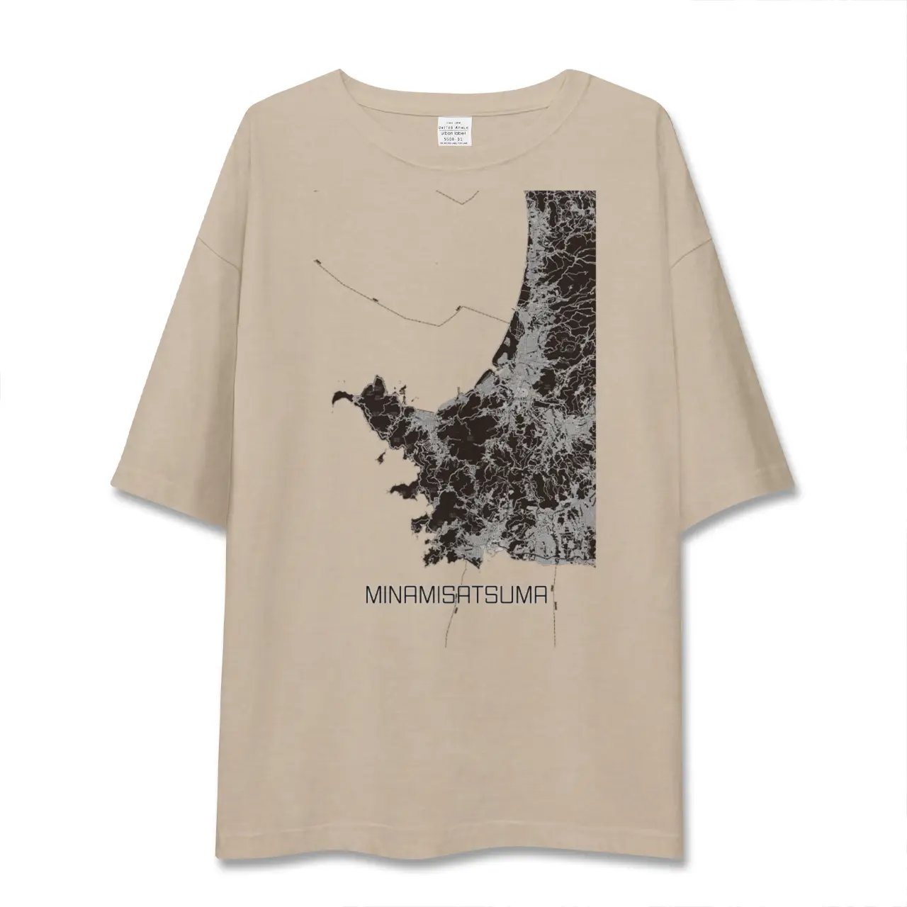 【南さつま(鹿児島県)】地図柄ビッグシルエットTシャツ