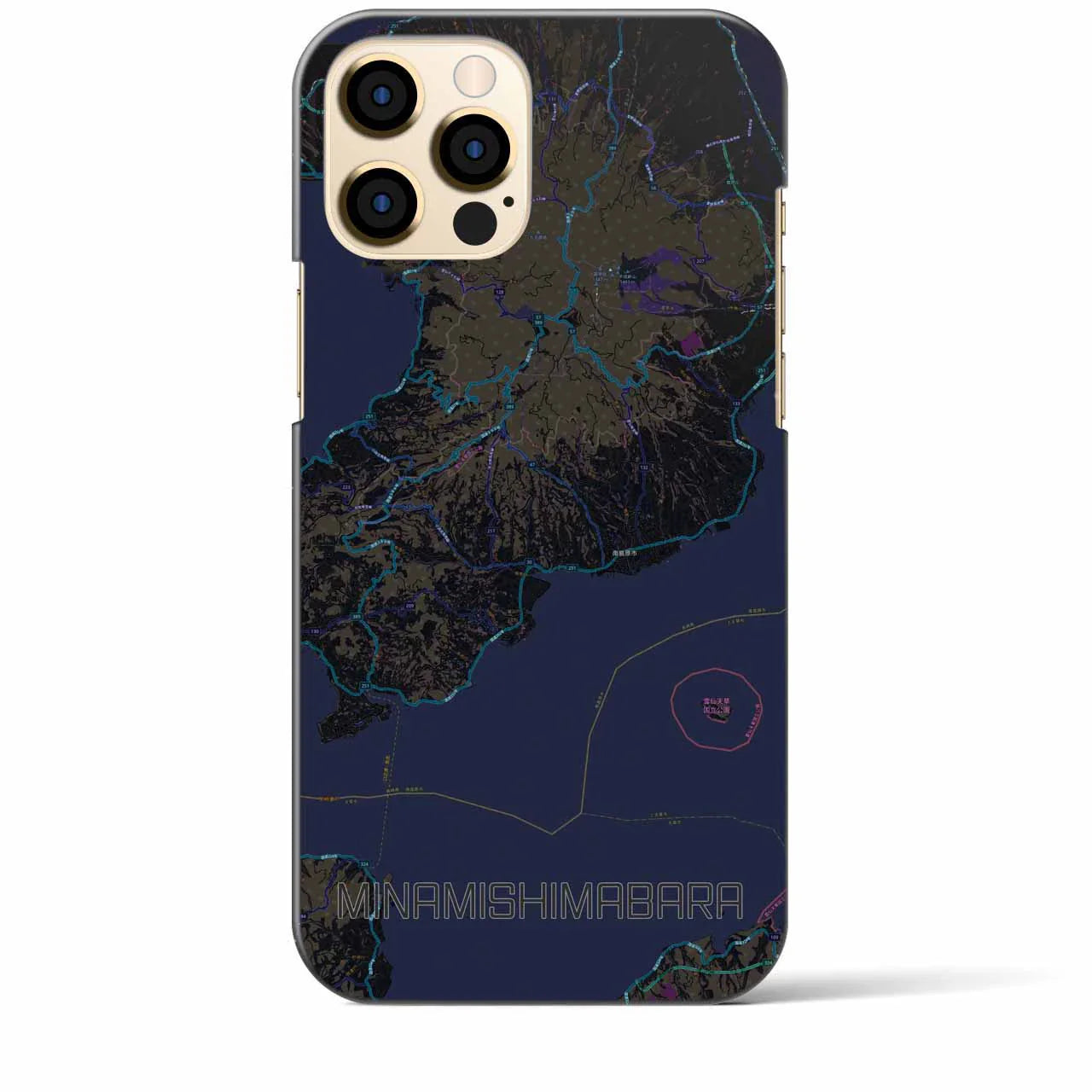 【南島原(長崎県)】地図柄iPhoneケース(バックカバータイプ)