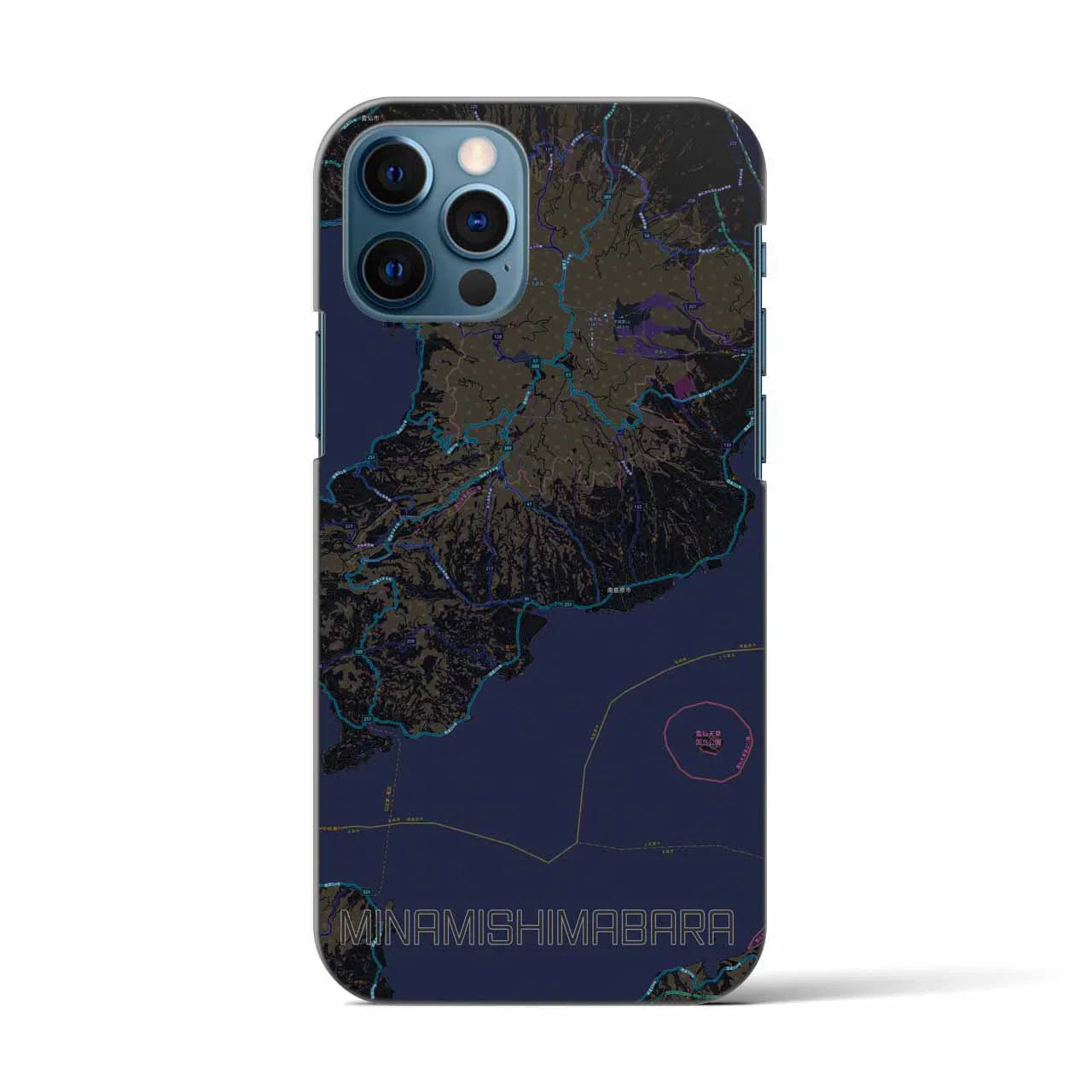 【南島原(長崎県)】地図柄iPhoneケース(バックカバータイプ)