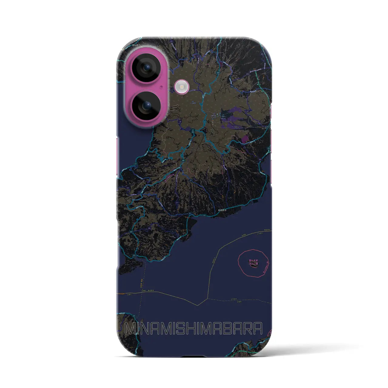 【南島原(長崎県)】地図柄iPhoneケース(バックカバータイプ)