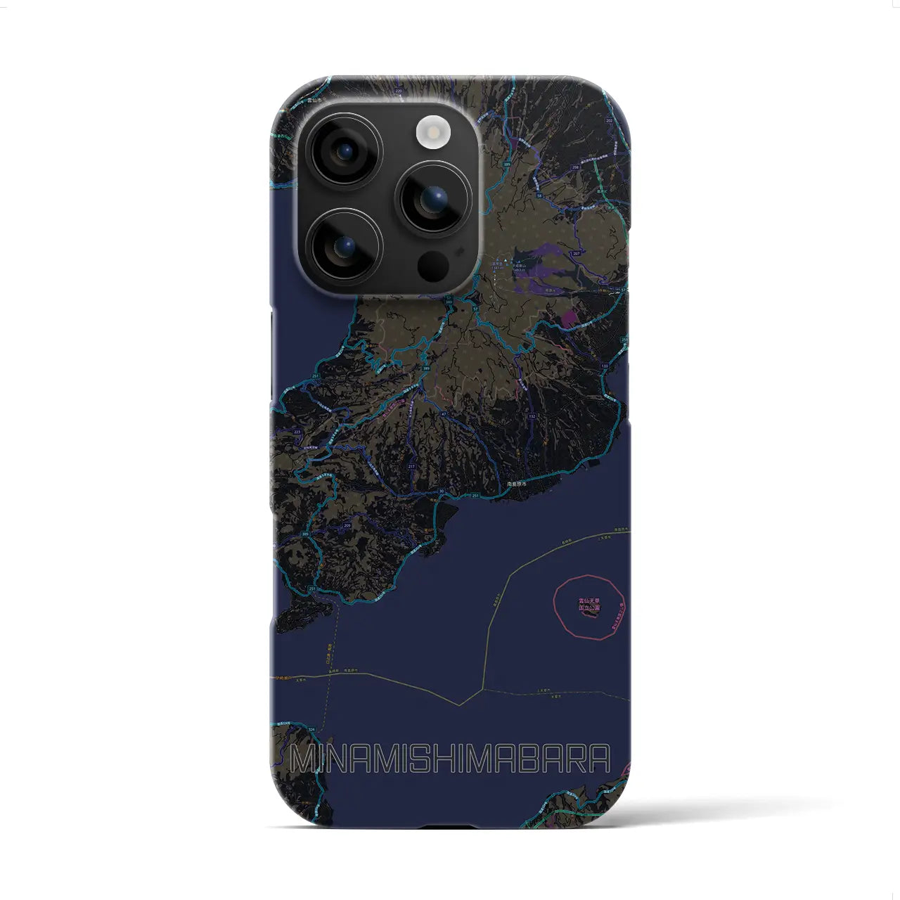 【南島原(長崎県)】地図柄iPhoneケース(バックカバータイプ)