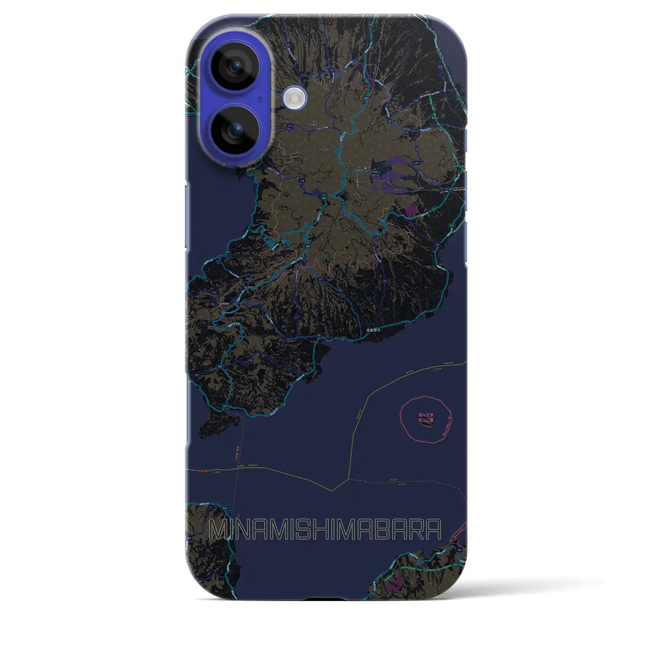 【南島原(長崎県)】地図柄iPhoneケース(バックカバータイプ)