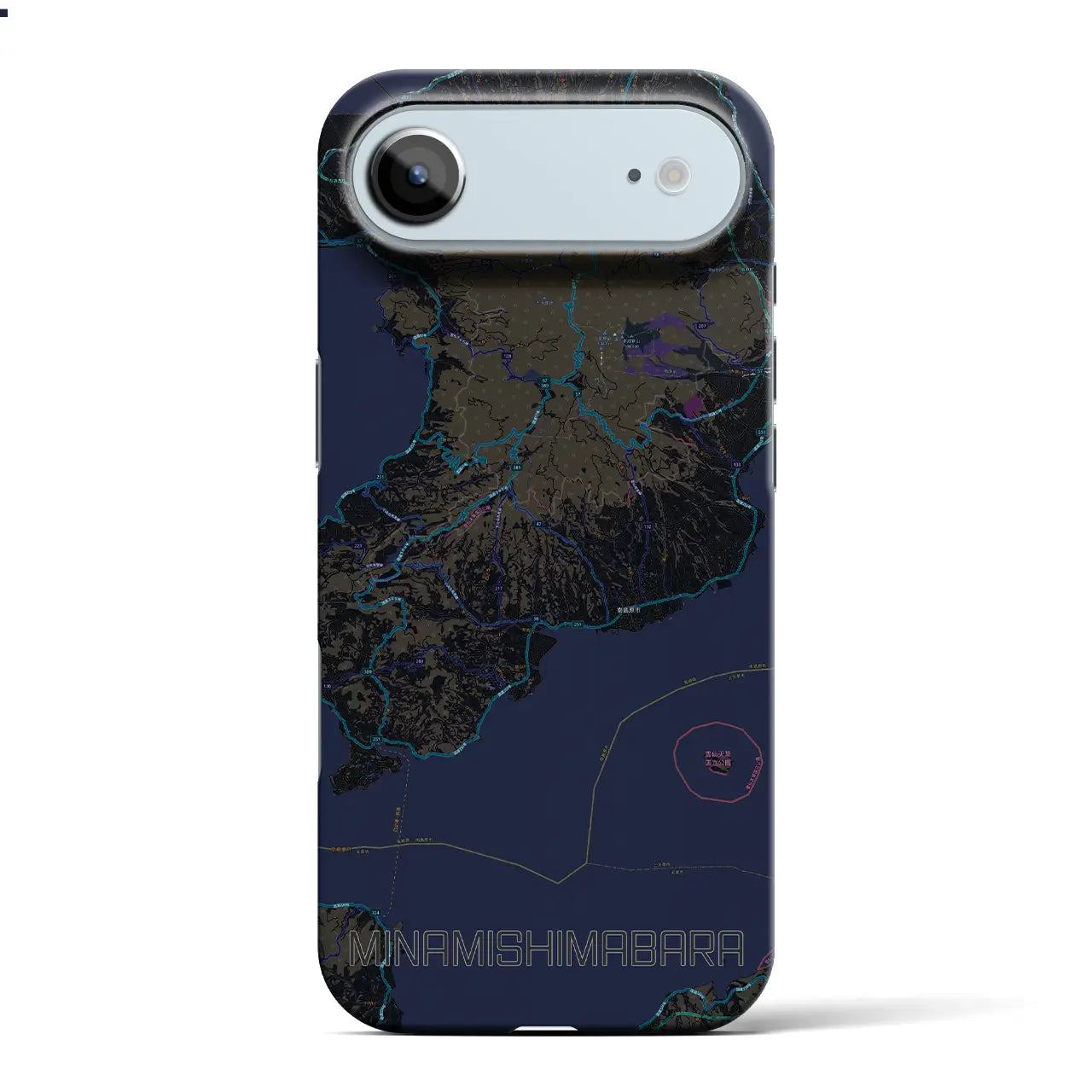【南島原(長崎県)】地図柄iPhoneケース(バックカバータイプ)
