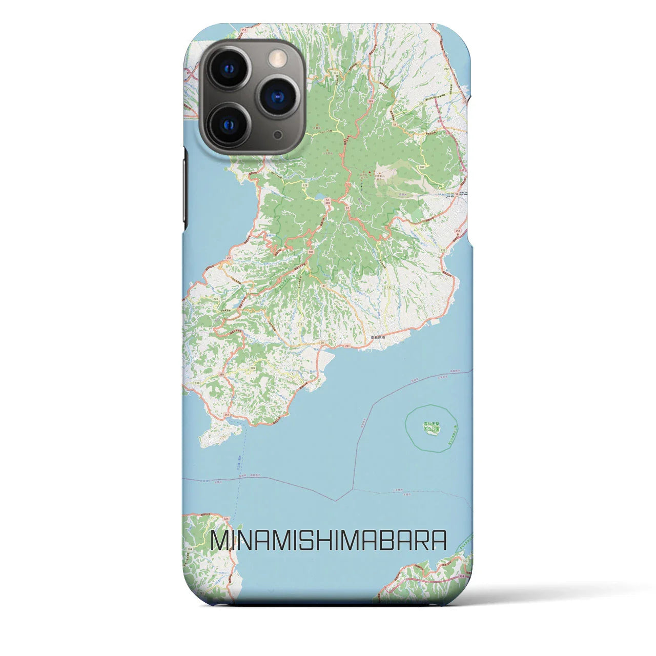 【南島原(長崎県)】地図柄iPhoneケース(バックカバータイプ)
