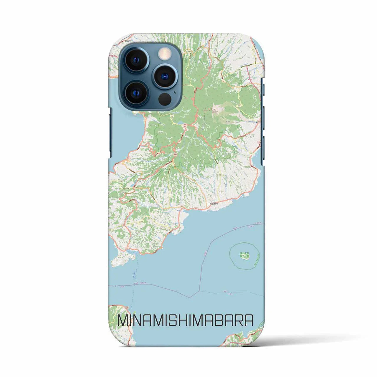 【南島原(長崎県)】地図柄iPhoneケース(バックカバータイプ)