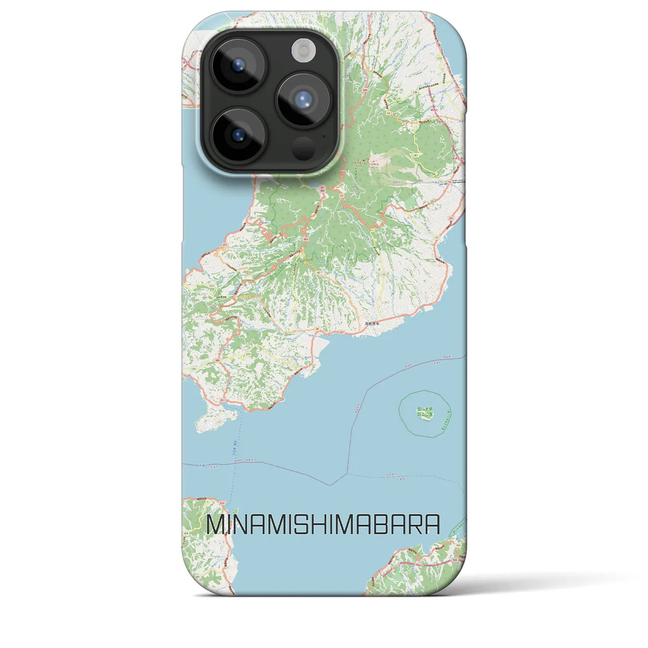 【南島原(長崎県)】地図柄iPhoneケース(バックカバータイプ)