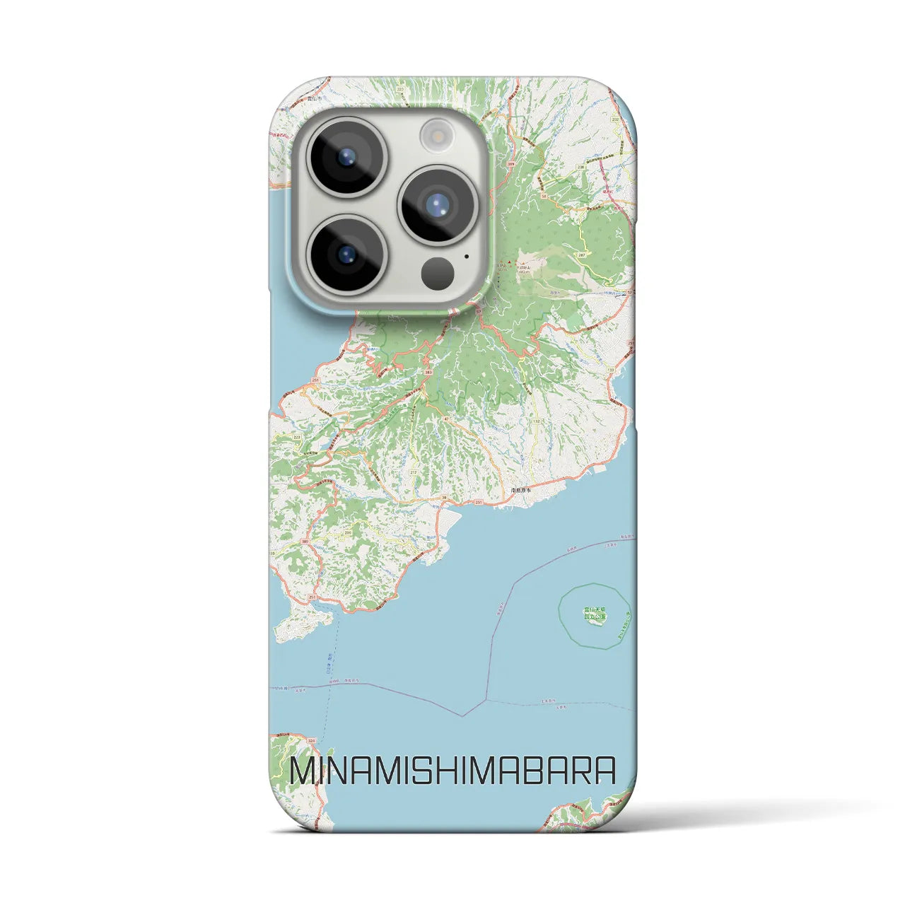 【南島原(長崎県)】地図柄iPhoneケース(バックカバータイプ)