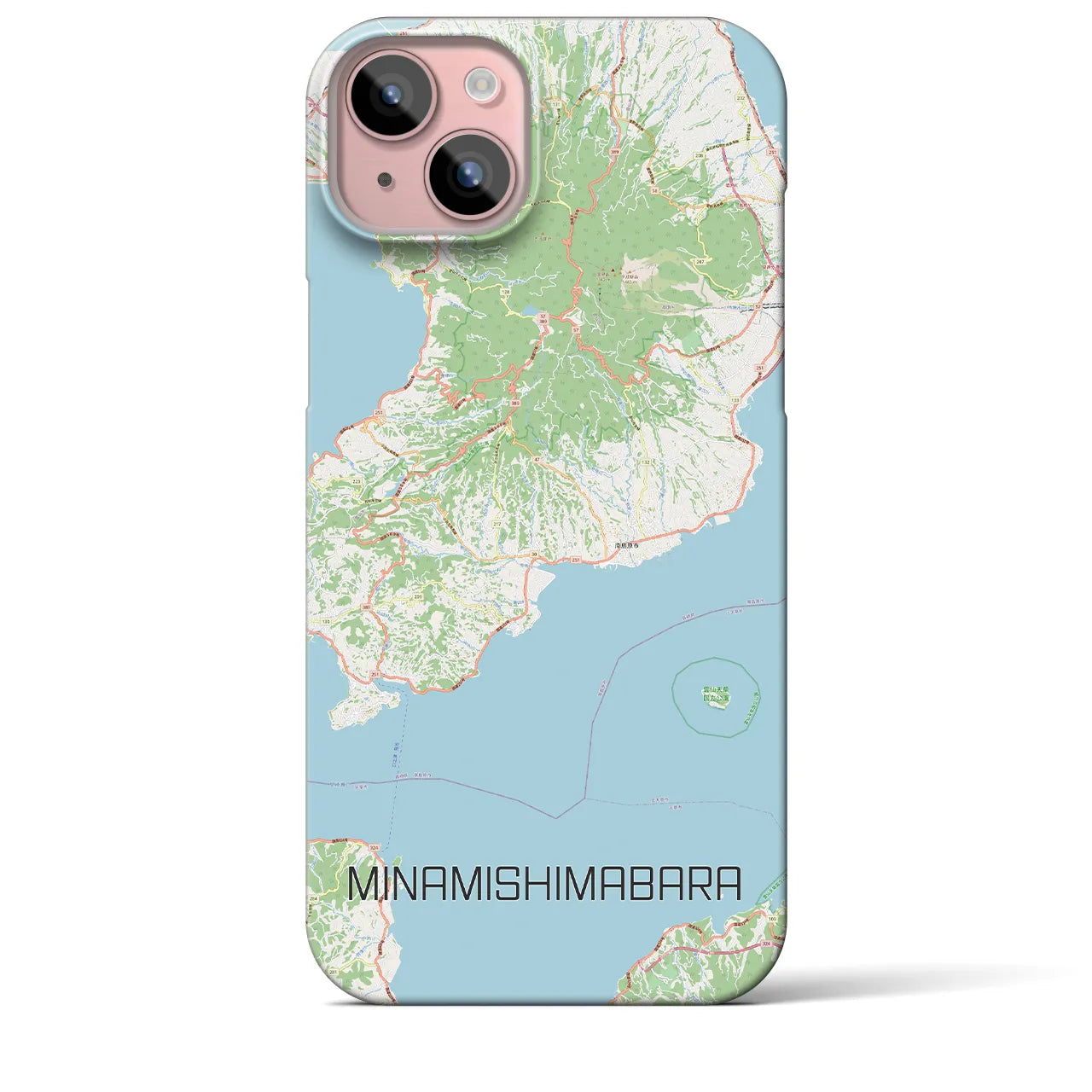 【南島原(長崎県)】地図柄iPhoneケース(バックカバータイプ)