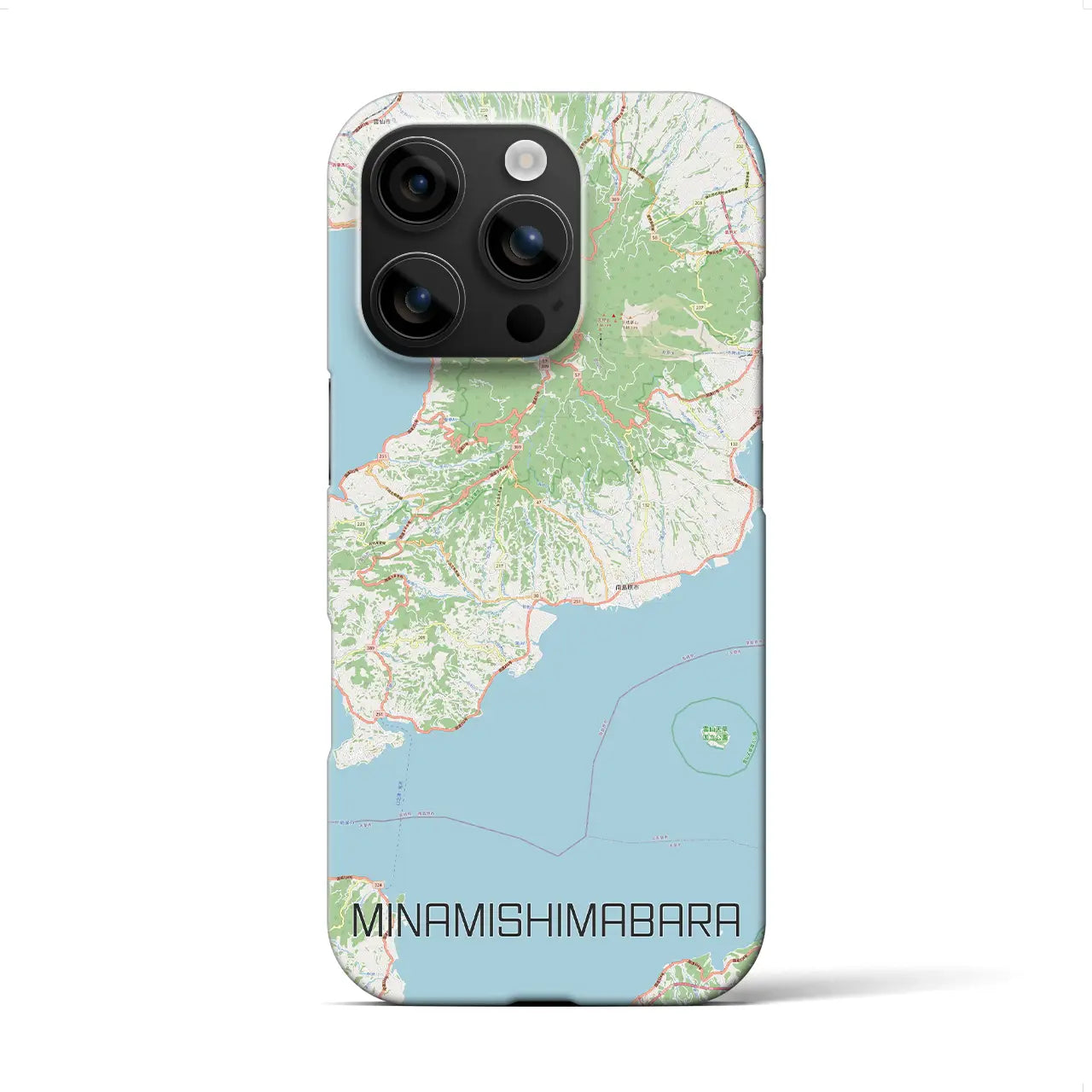 【南島原(長崎県)】地図柄iPhoneケース(バックカバータイプ)