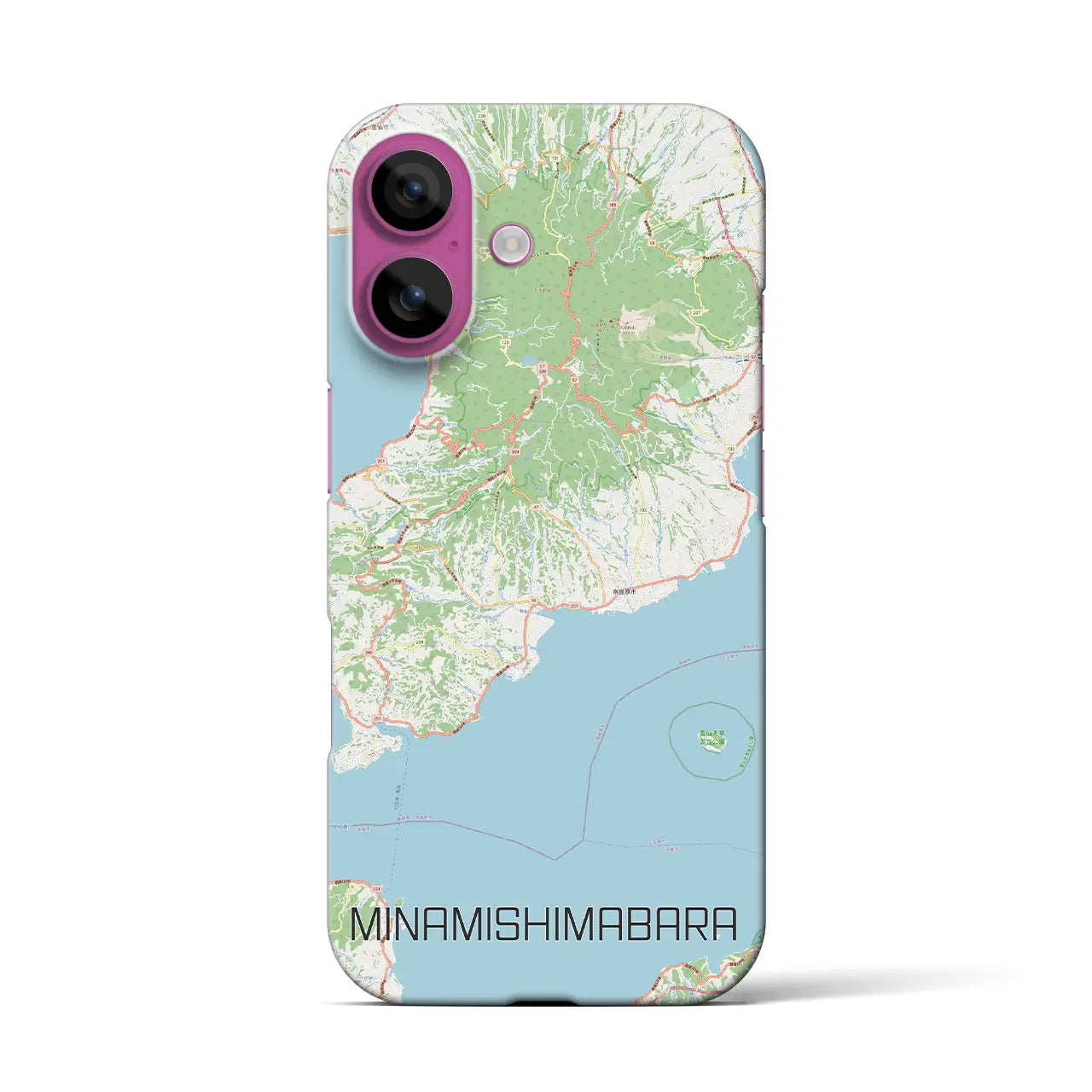 【南島原(長崎県)】地図柄iPhoneケース(バックカバータイプ)