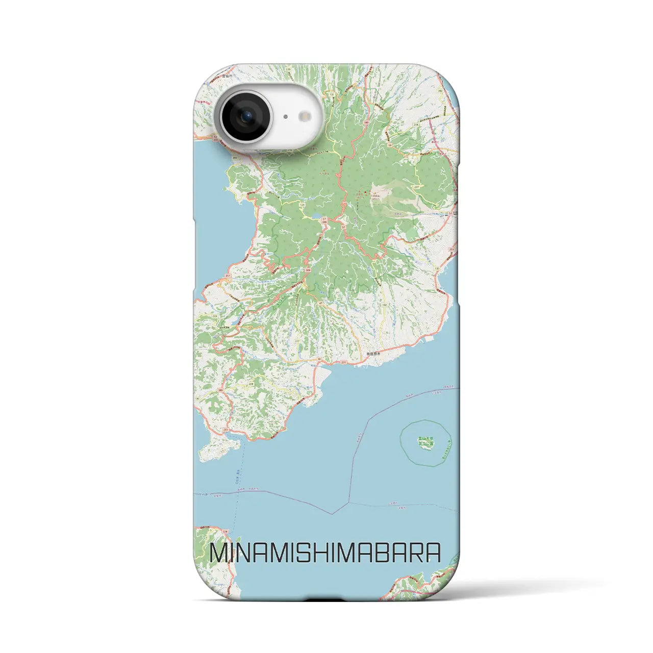 【南島原(長崎県)】地図柄iPhoneケース(バックカバータイプ)