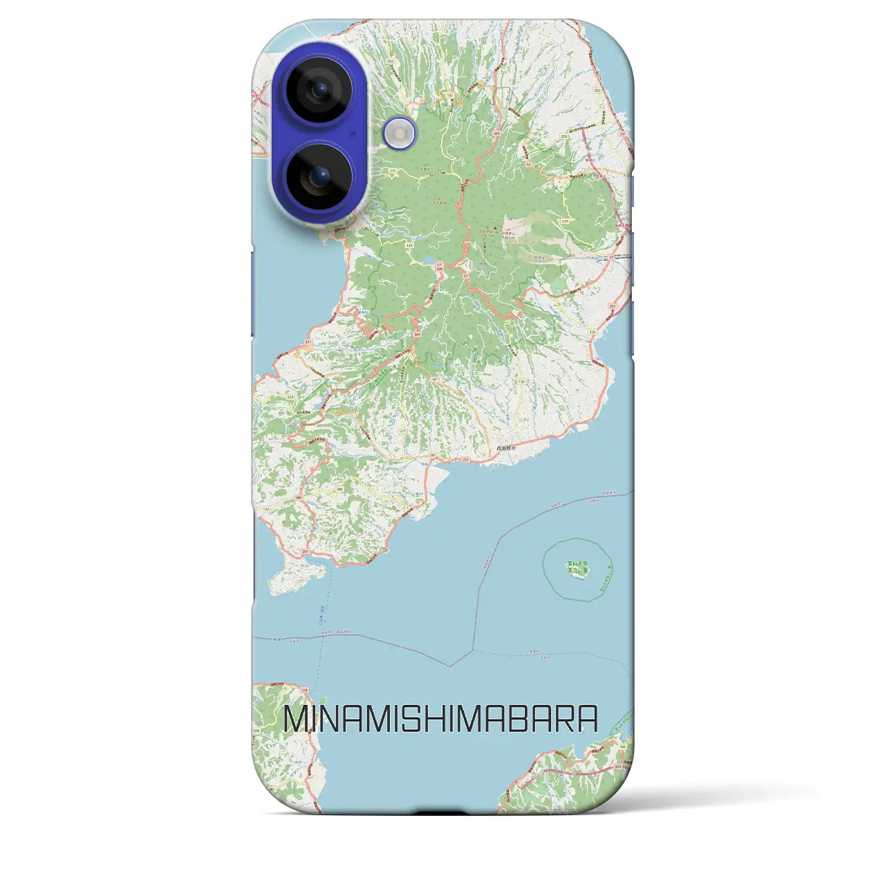 【南島原(長崎県)】地図柄iPhoneケース(バックカバータイプ)