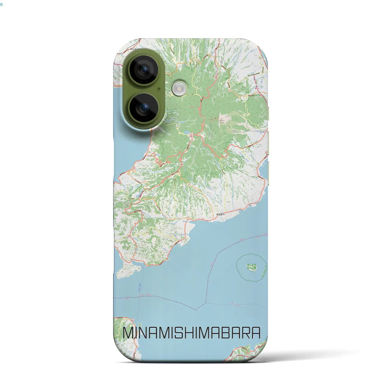 【南島原(長崎県)】地図柄iPhoneケース(バックカバータイプ)