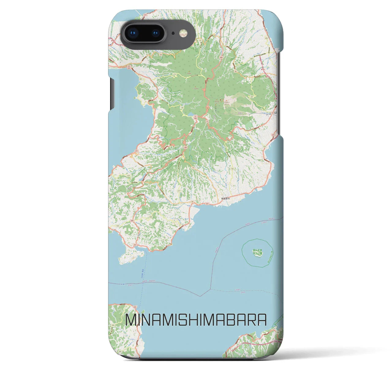 【南島原(長崎県)】地図柄iPhoneケース(バックカバータイプ)