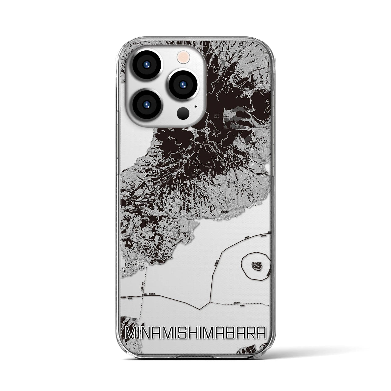 【南島原(長崎県)】地図柄iPhoneケース(クリアタイプ)