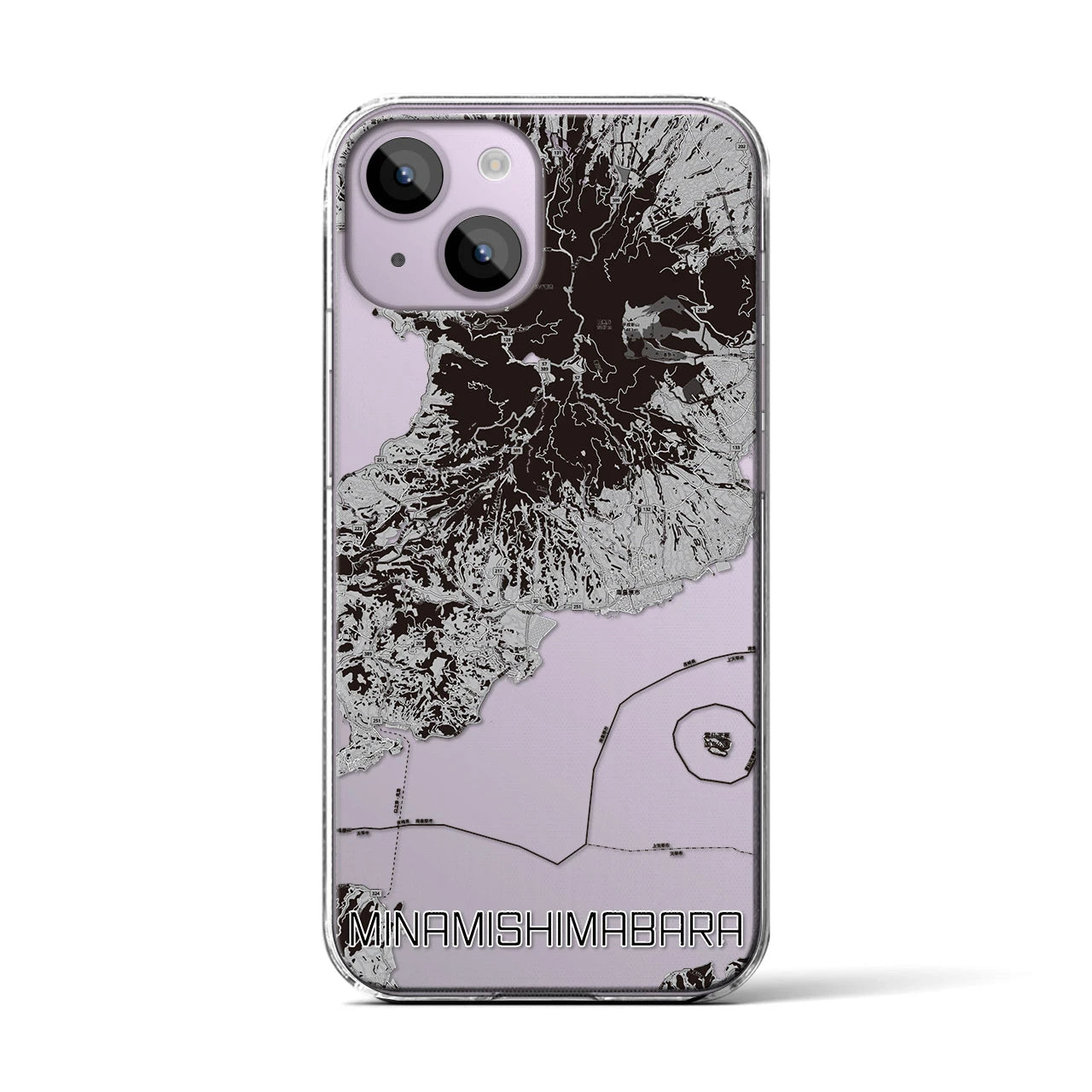 【南島原(長崎県)】地図柄iPhoneケース(クリアタイプ)