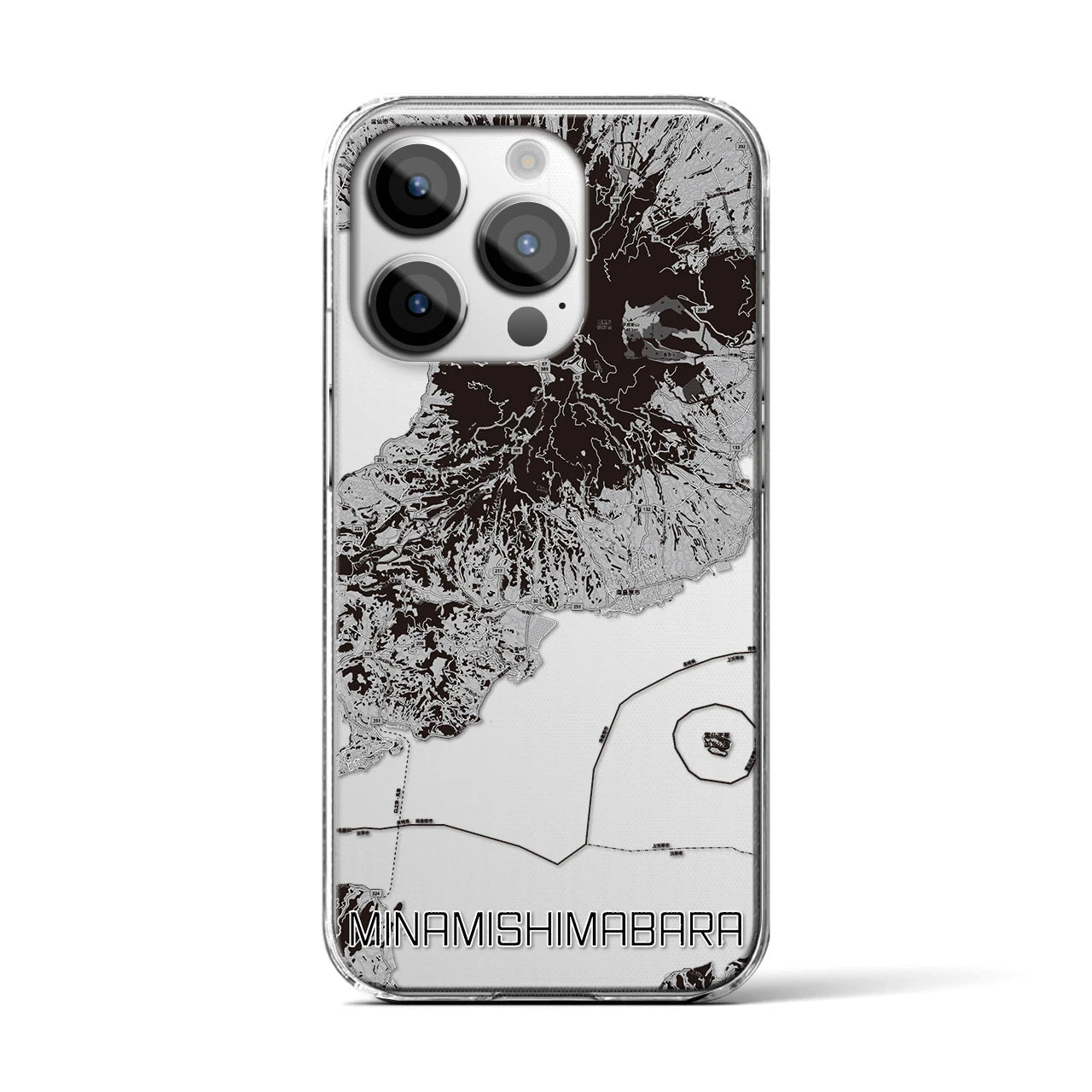 【南島原(長崎県)】地図柄iPhoneケース(クリアタイプ)