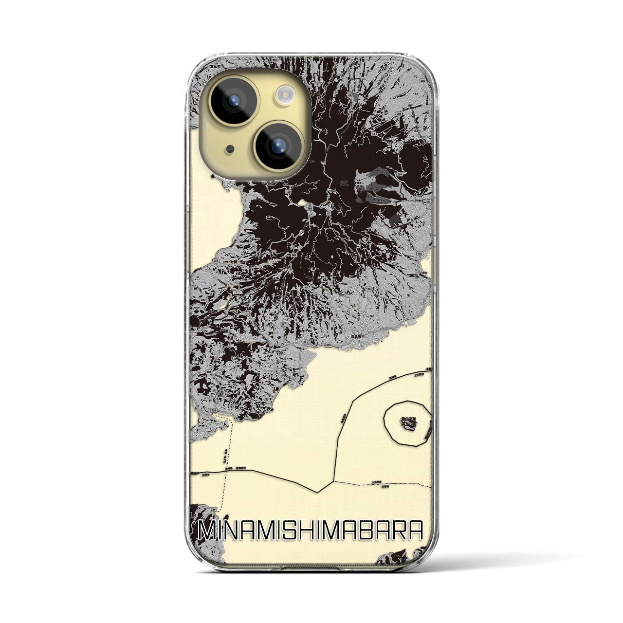 【南島原(長崎県)】地図柄iPhoneケース(クリアタイプ)