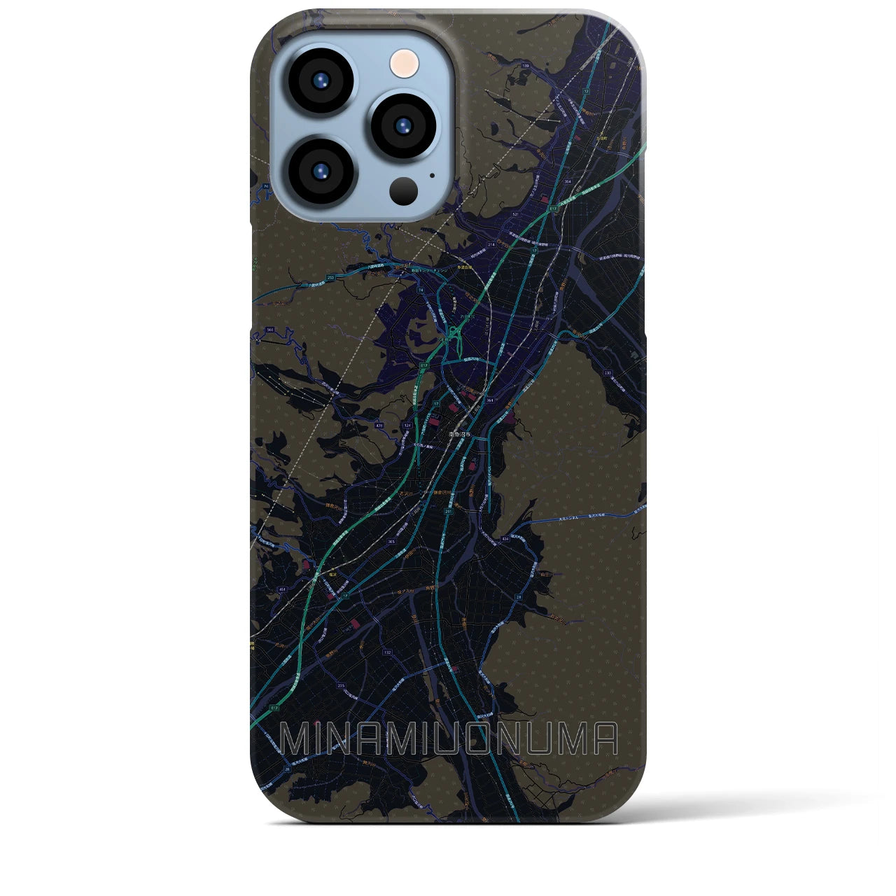 【南魚沼(新潟県)】地図柄iPhoneケース(バックカバータイプ)