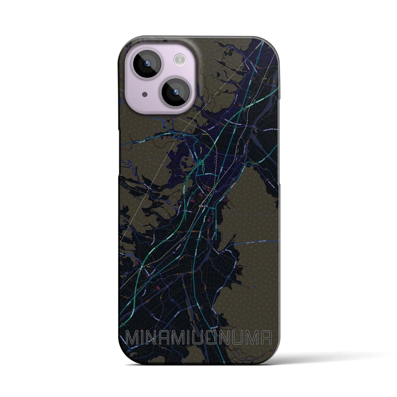 【南魚沼(新潟県)】地図柄iPhoneケース(バックカバータイプ)