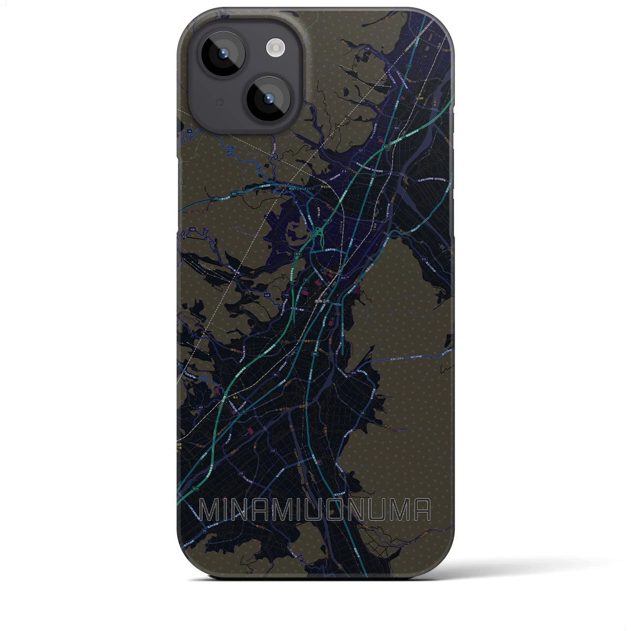 【南魚沼(新潟県)】地図柄iPhoneケース(バックカバータイプ)