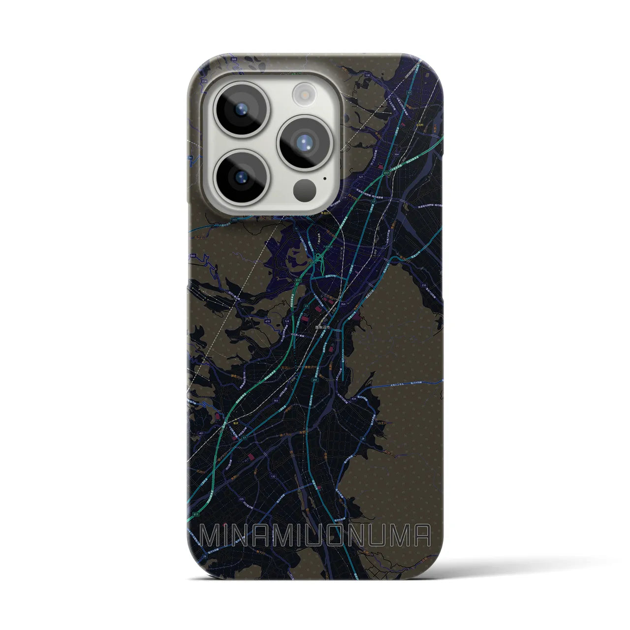 【南魚沼(新潟県)】地図柄iPhoneケース(バックカバータイプ)
