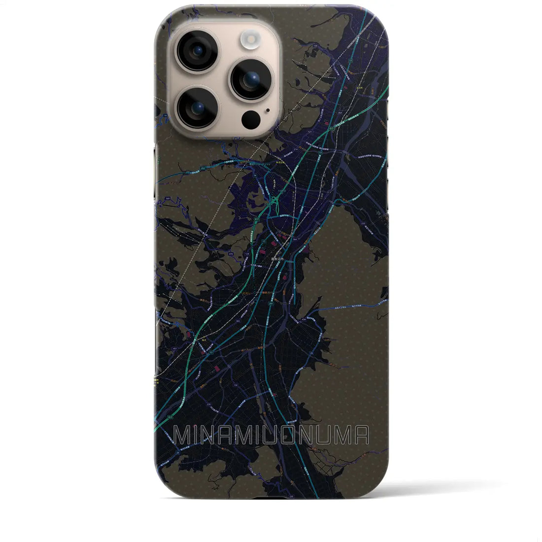 【南魚沼(新潟県)】地図柄iPhoneケース(バックカバータイプ)