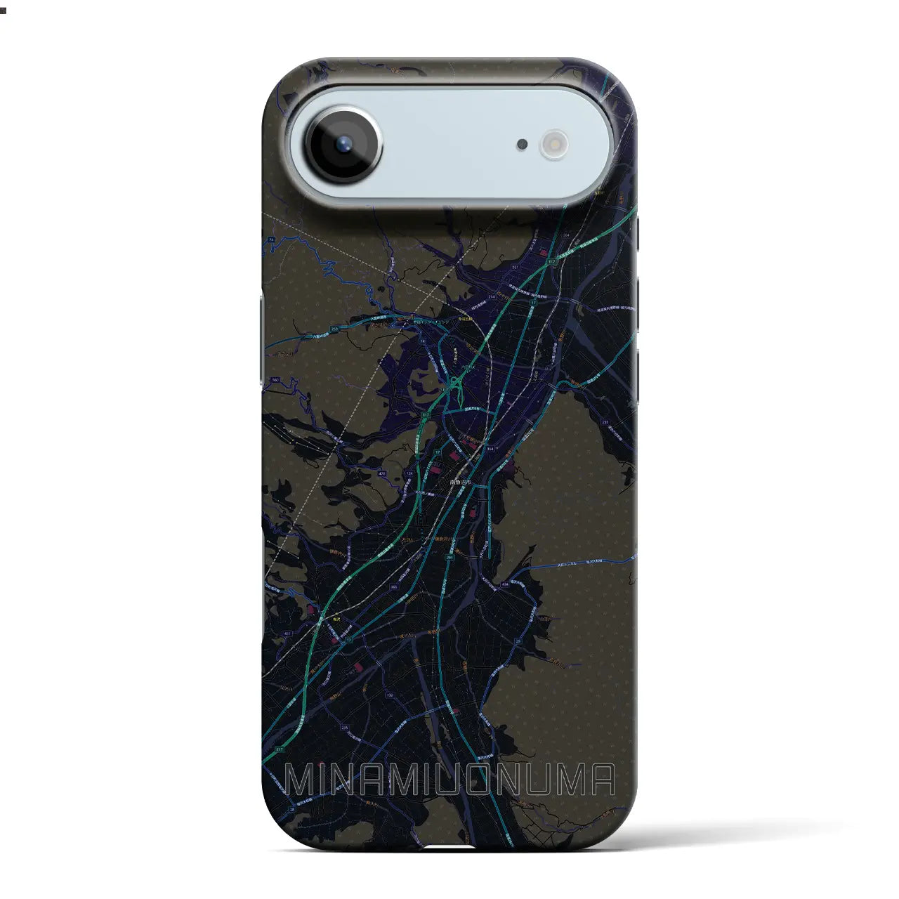 【南魚沼(新潟県)】地図柄iPhoneケース(バックカバータイプ)