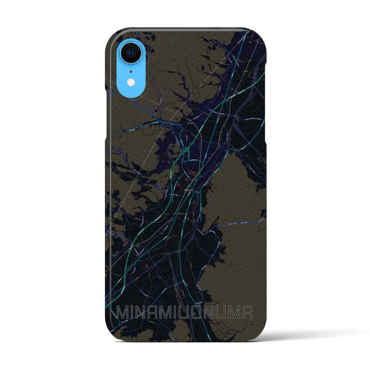【南魚沼(新潟県)】地図柄iPhoneケース(バックカバータイプ)