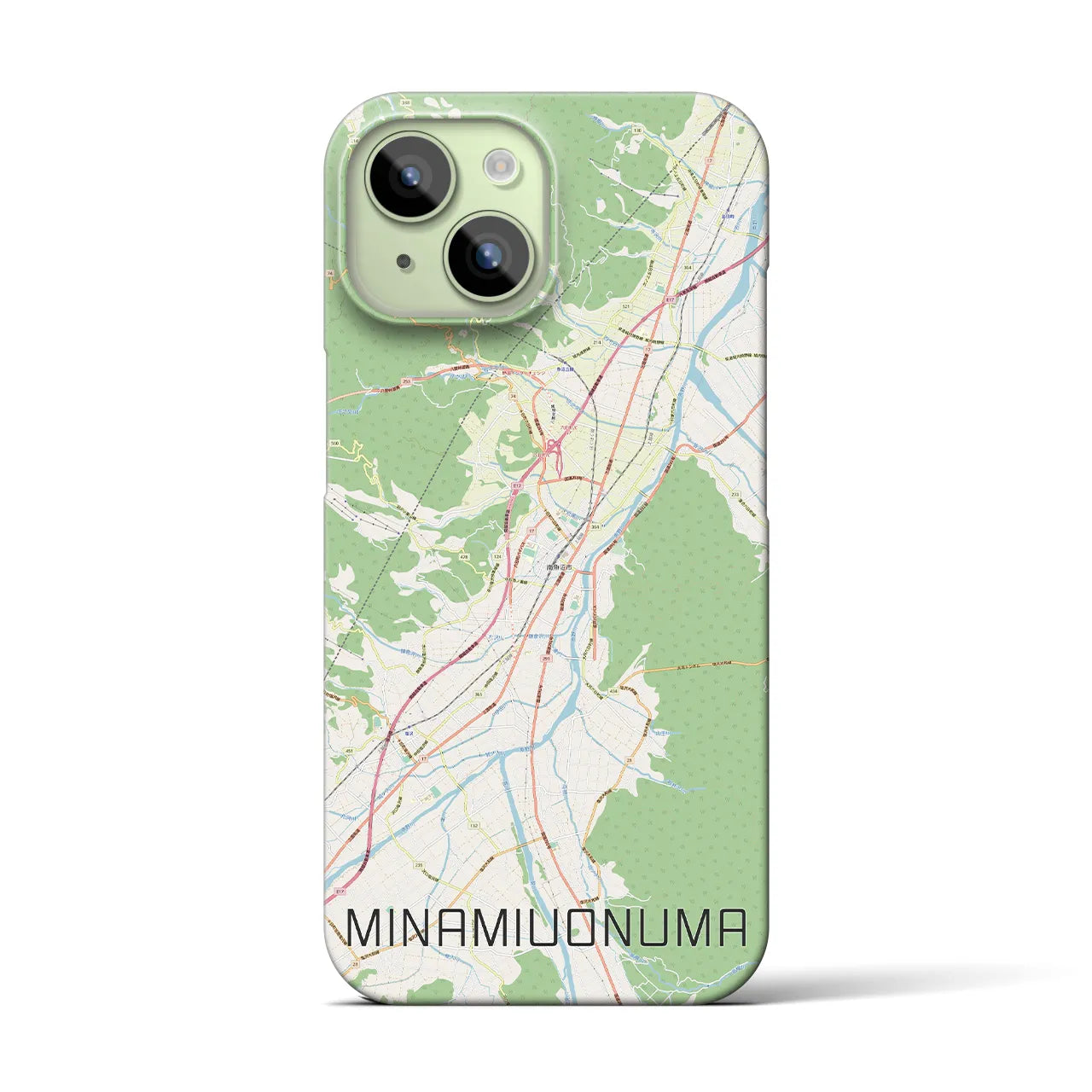 【南魚沼(新潟県)】地図柄iPhoneケース(バックカバータイプ)