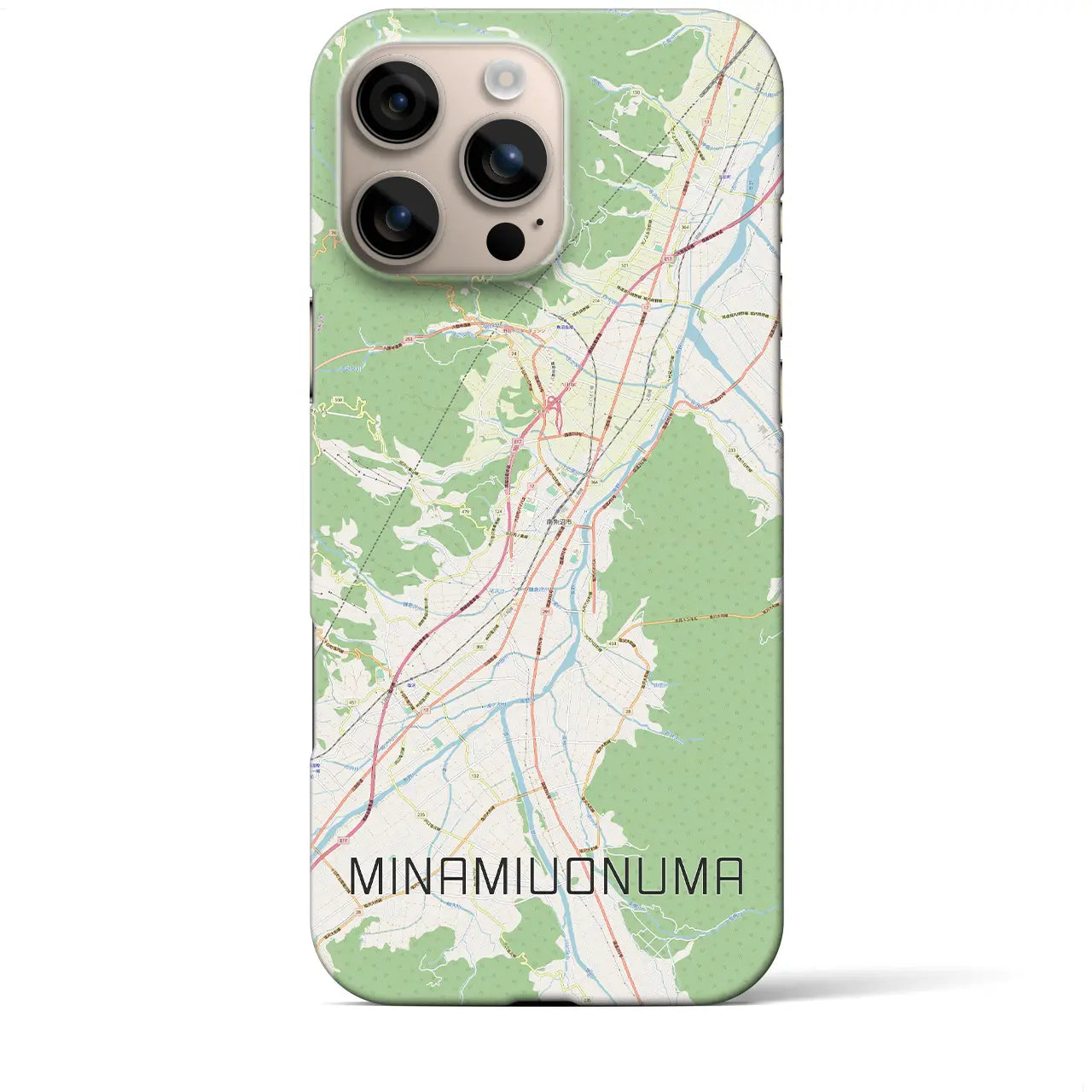 【南魚沼(新潟県)】地図柄iPhoneケース(バックカバータイプ)
