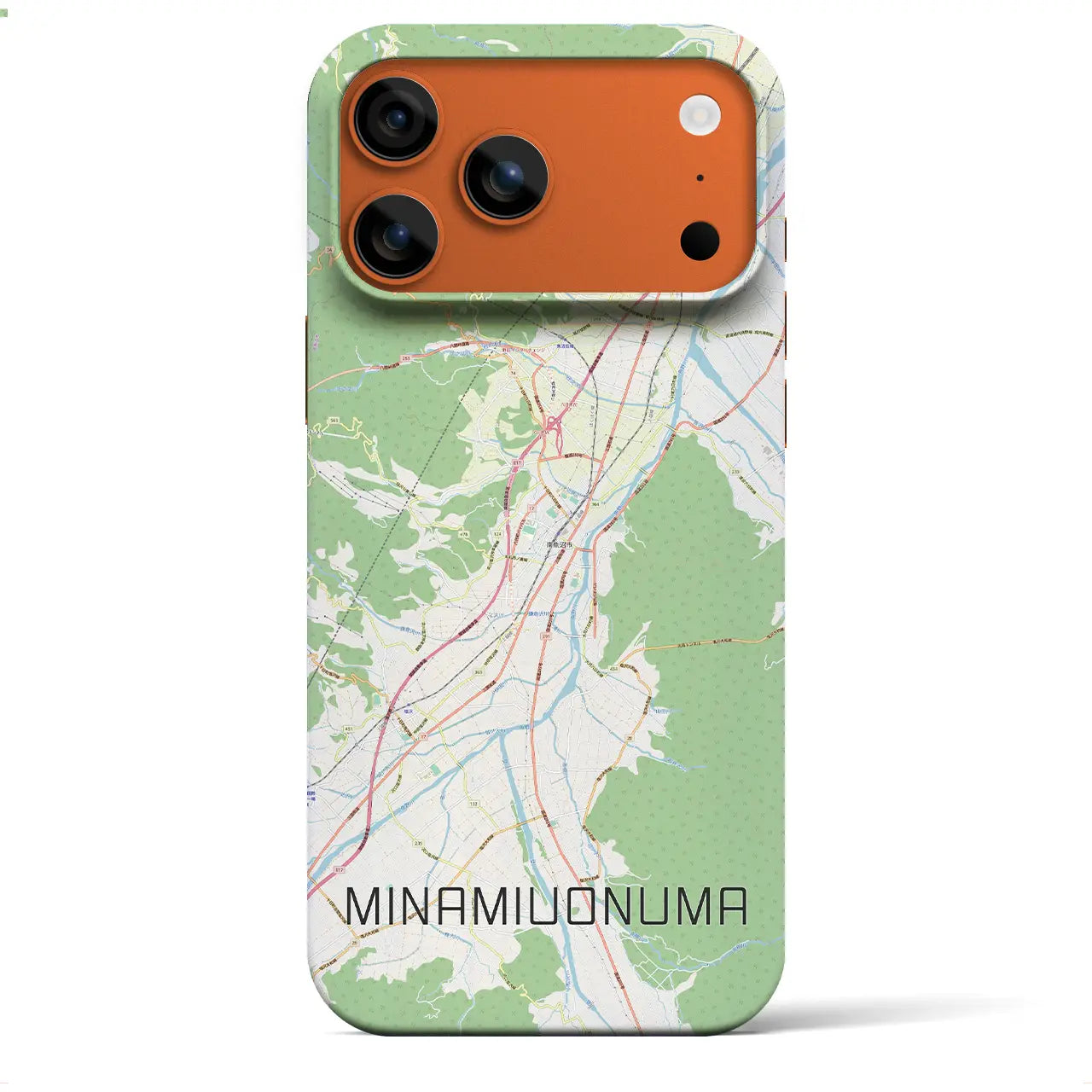 【南魚沼(新潟県)】地図柄iPhoneケース(バックカバータイプ)