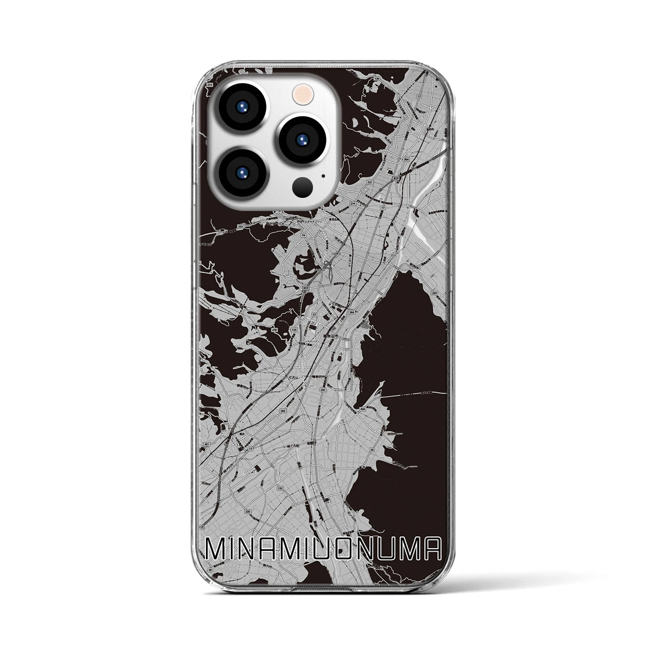 【南魚沼(新潟県)】地図柄iPhoneケース(クリアタイプ)