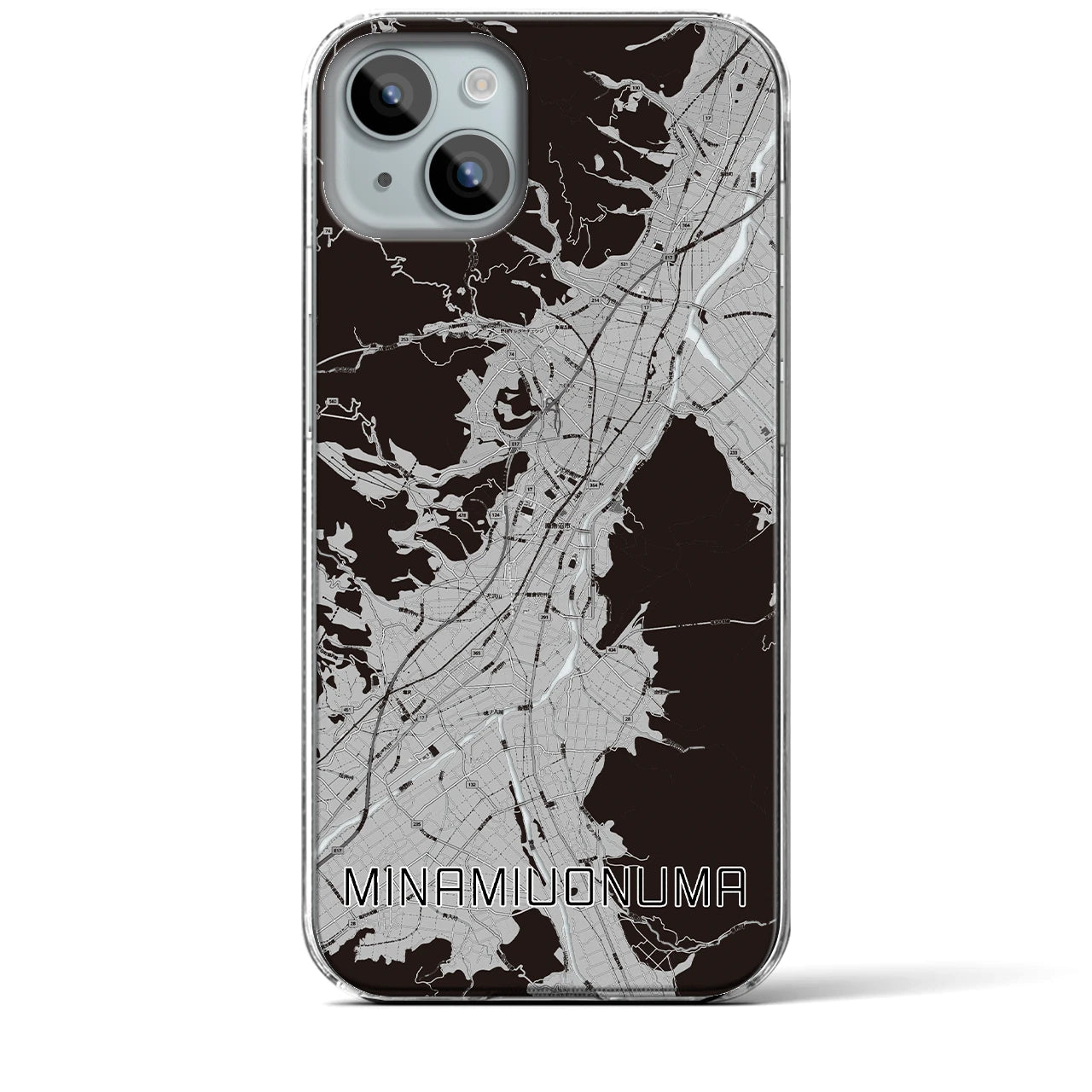 【南魚沼(新潟県)】地図柄iPhoneケース(クリアタイプ)