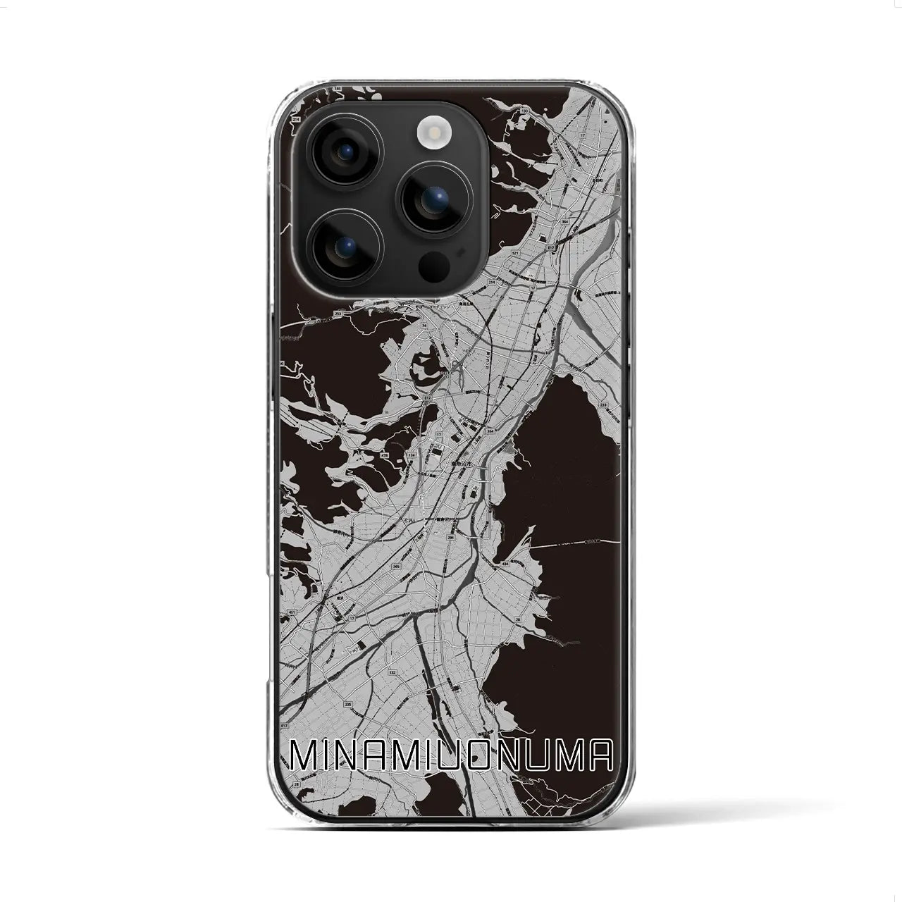 【南魚沼(新潟県)】地図柄iPhoneケース(クリアタイプ)