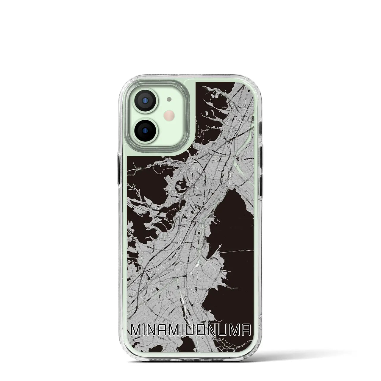 【南魚沼(新潟県)】地図柄iPhoneケース(MagSafeタイプ)