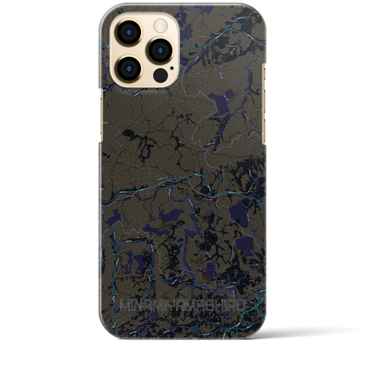 【南山城(京都府)】地図柄iPhoneケース(バックカバータイプ)