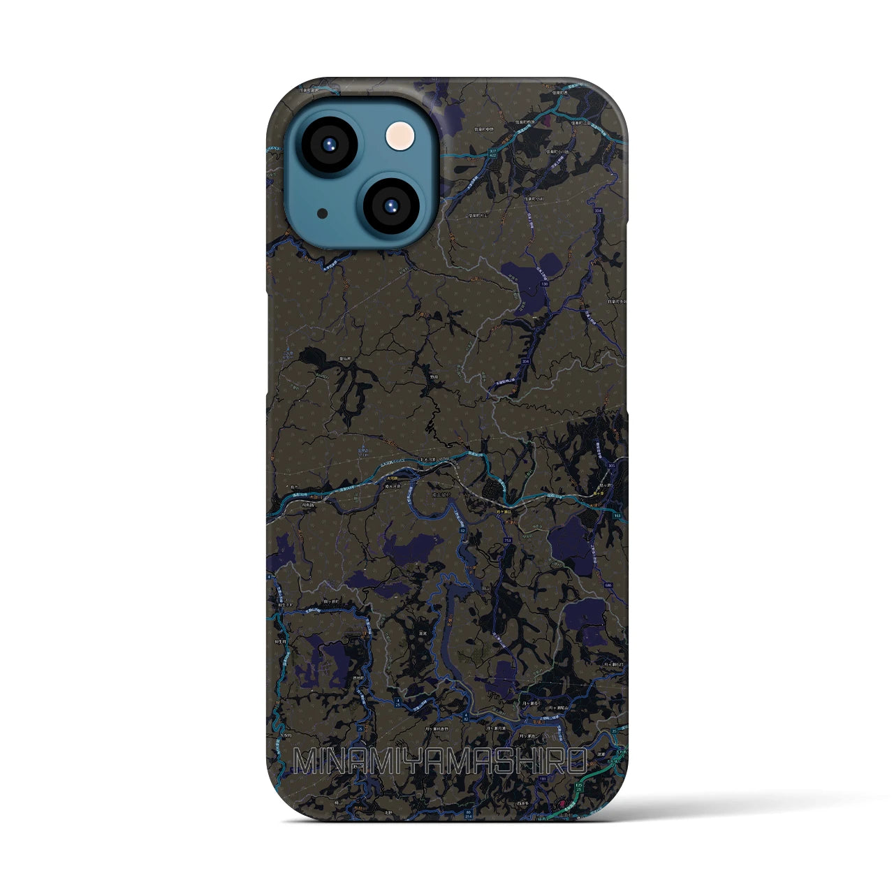 【南山城(京都府)】地図柄iPhoneケース(バックカバータイプ)