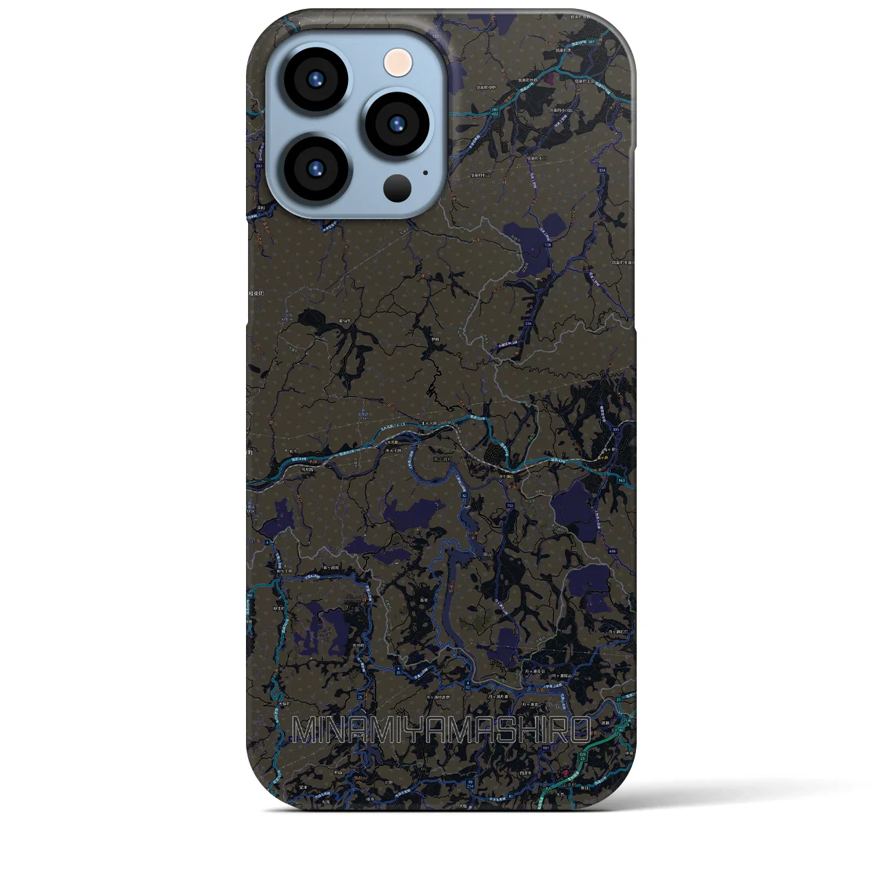 【南山城(京都府)】地図柄iPhoneケース(バックカバータイプ)