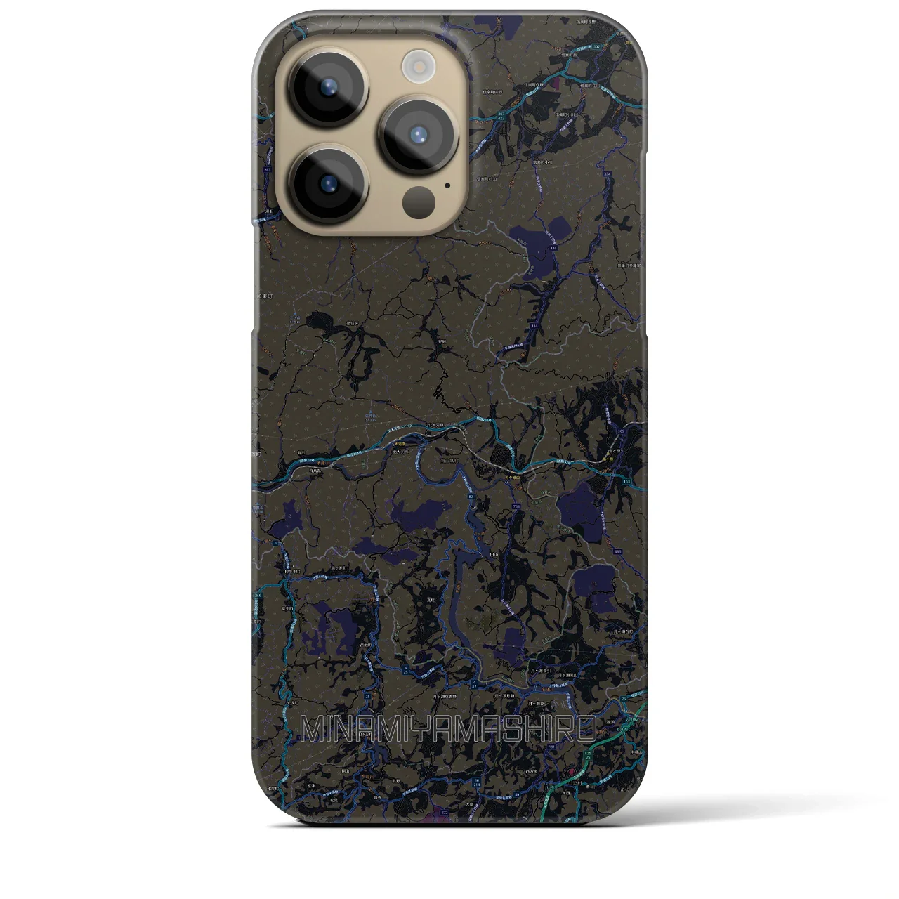 【南山城(京都府)】地図柄iPhoneケース(バックカバータイプ)